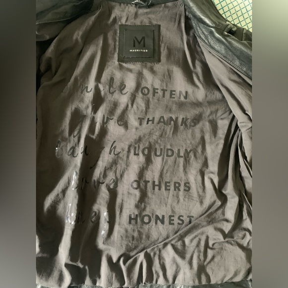 Distressed Leather Biker Jacket Mauritius Sofia Jacket XS NEW RARE - Picture 11 of 15